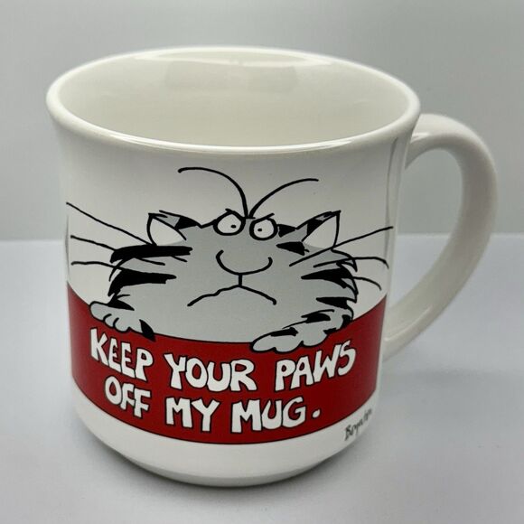 Vintage Cat Coffee Cup Mug Sandra Boynton Keep Your Paws Off My Mug - Picture 1 of 6